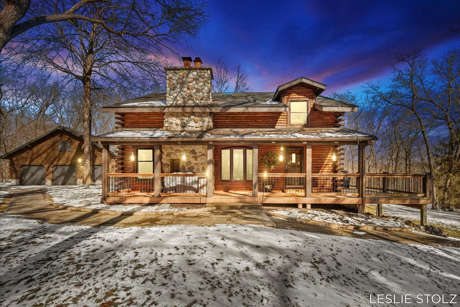 Log Cabin Stunner!                                                         8835 Vergennes Street SE, Ada, MI 49301