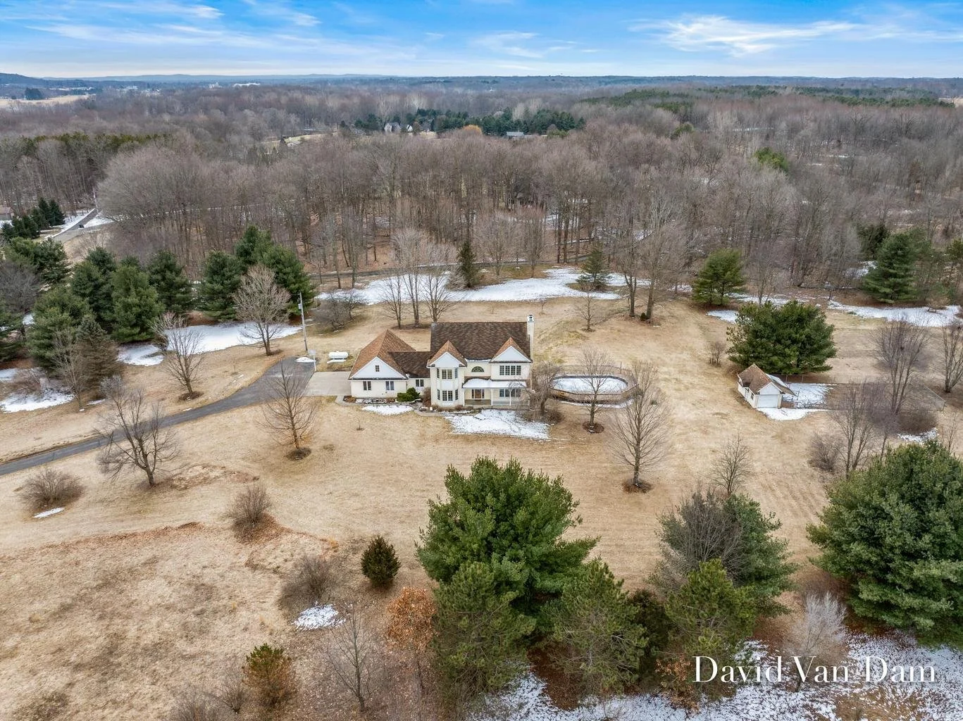 beautiful home on 9 acres with a pool!