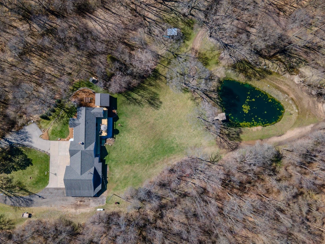 large home on 10 acres in lowell!