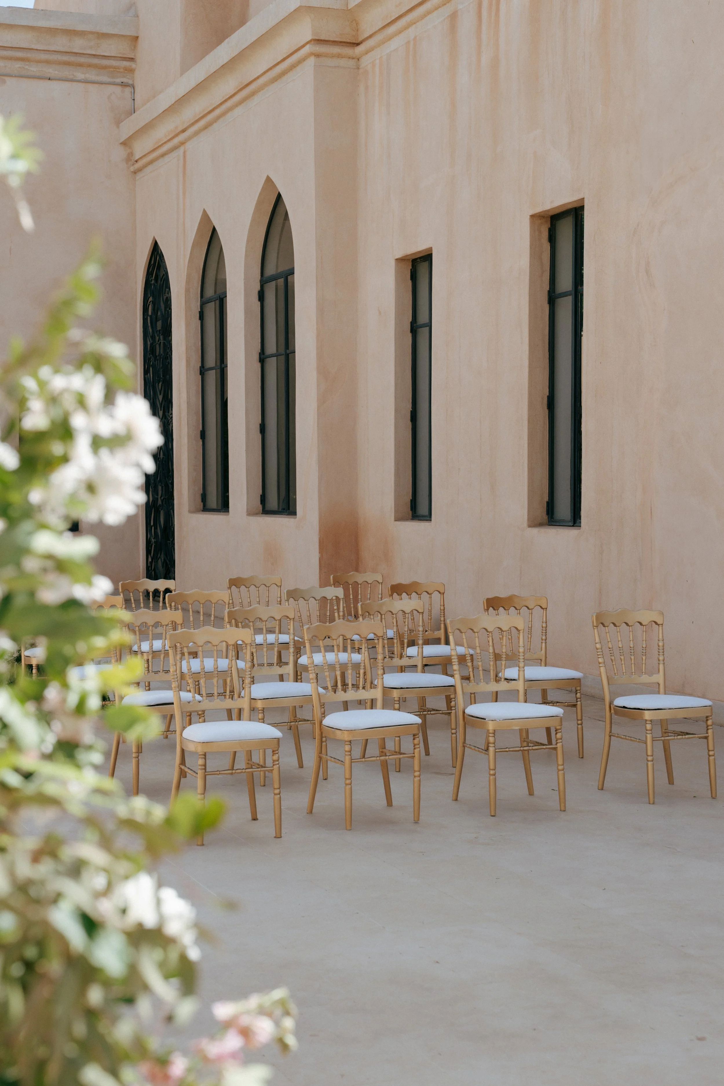 wedding ceremony setup luxury Morocco