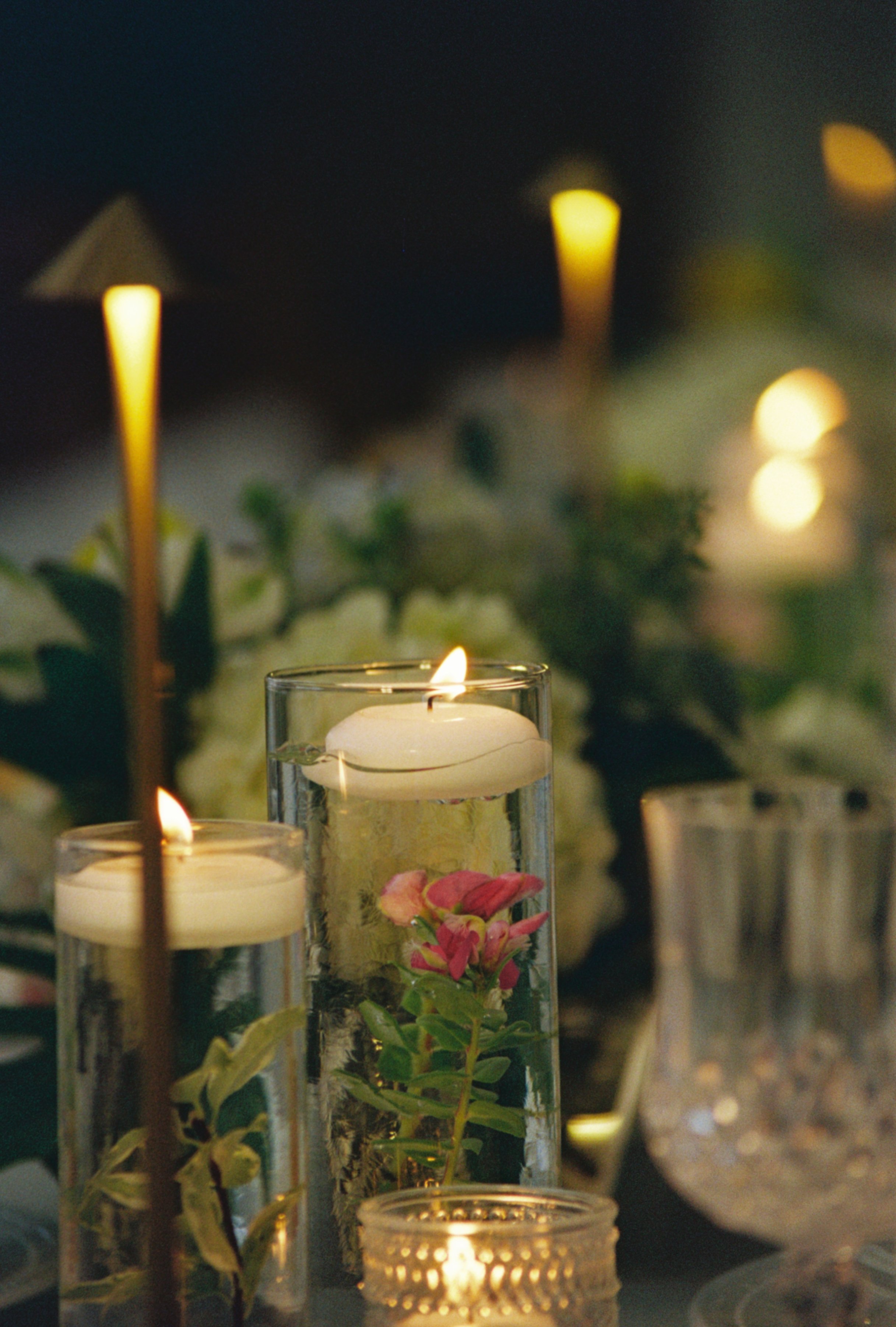 film photo of a wedding reception