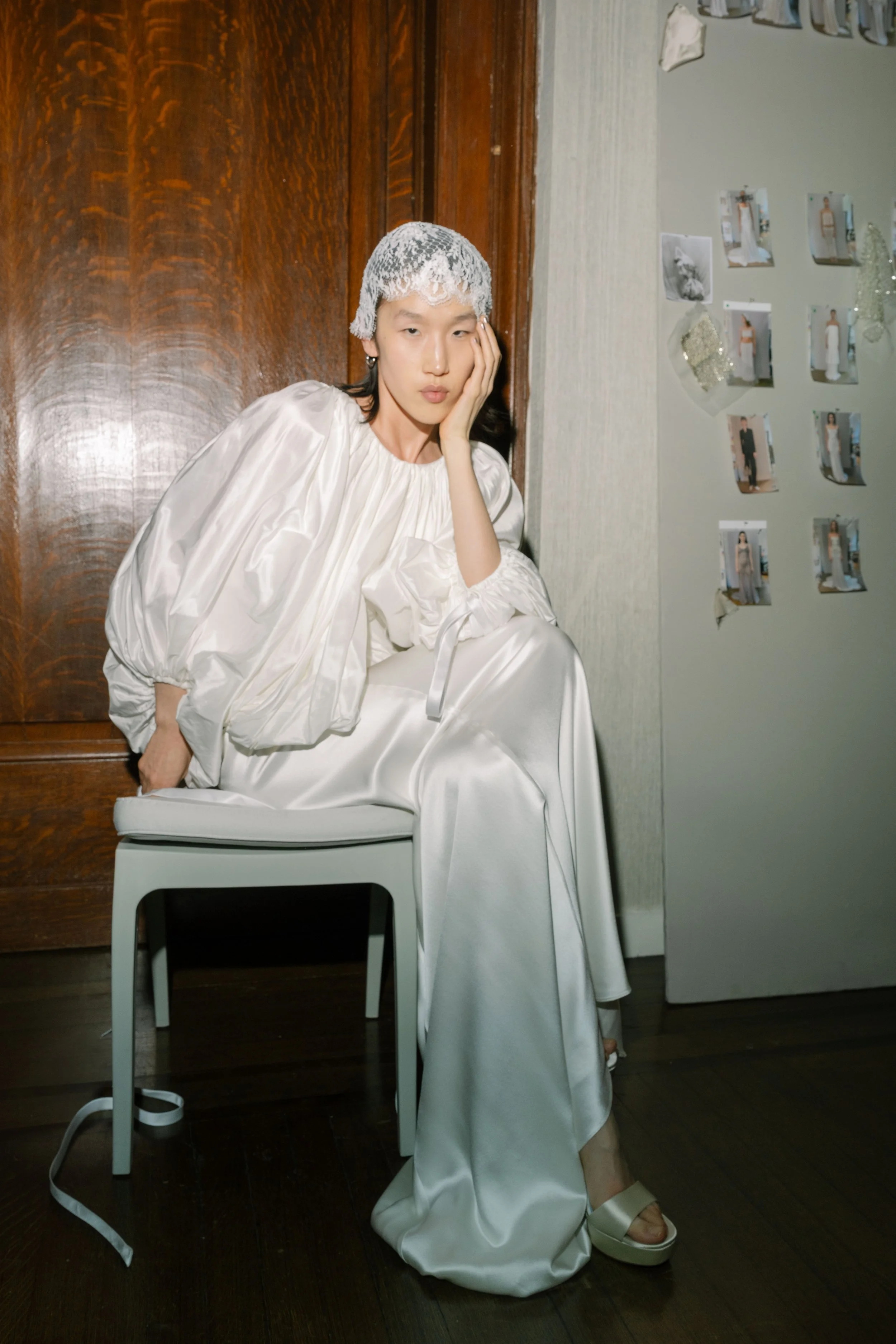 New York wedding photographer capturing editorial  portrait of a bride