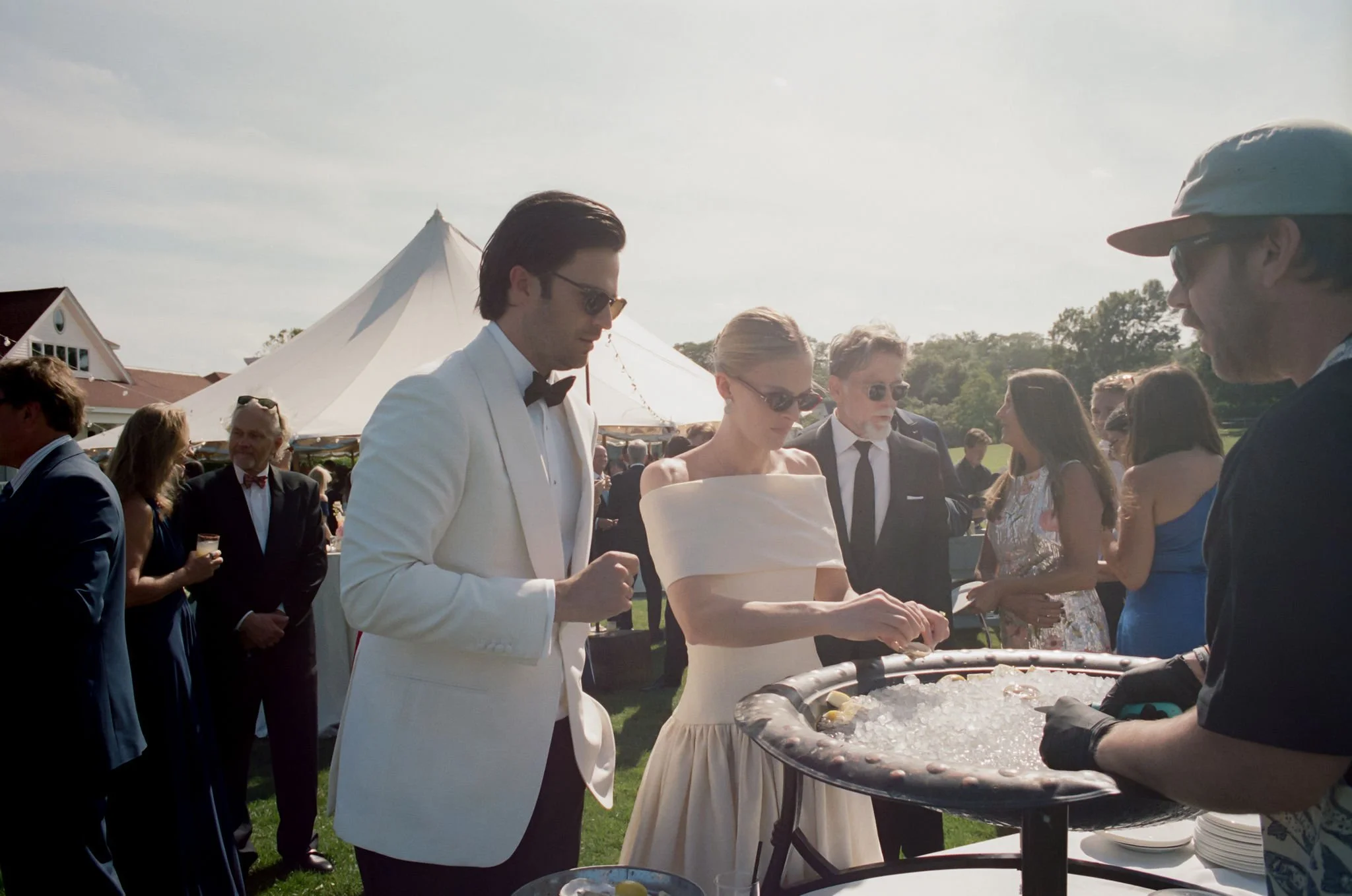 Freshly Shucked Oysters at New Hampshire Wedding