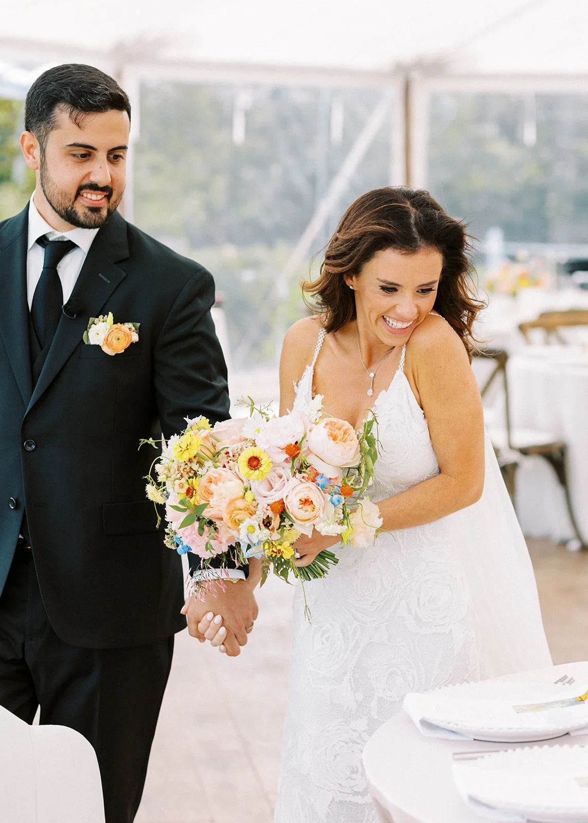 Bride Excited During Wedding Room Reveal