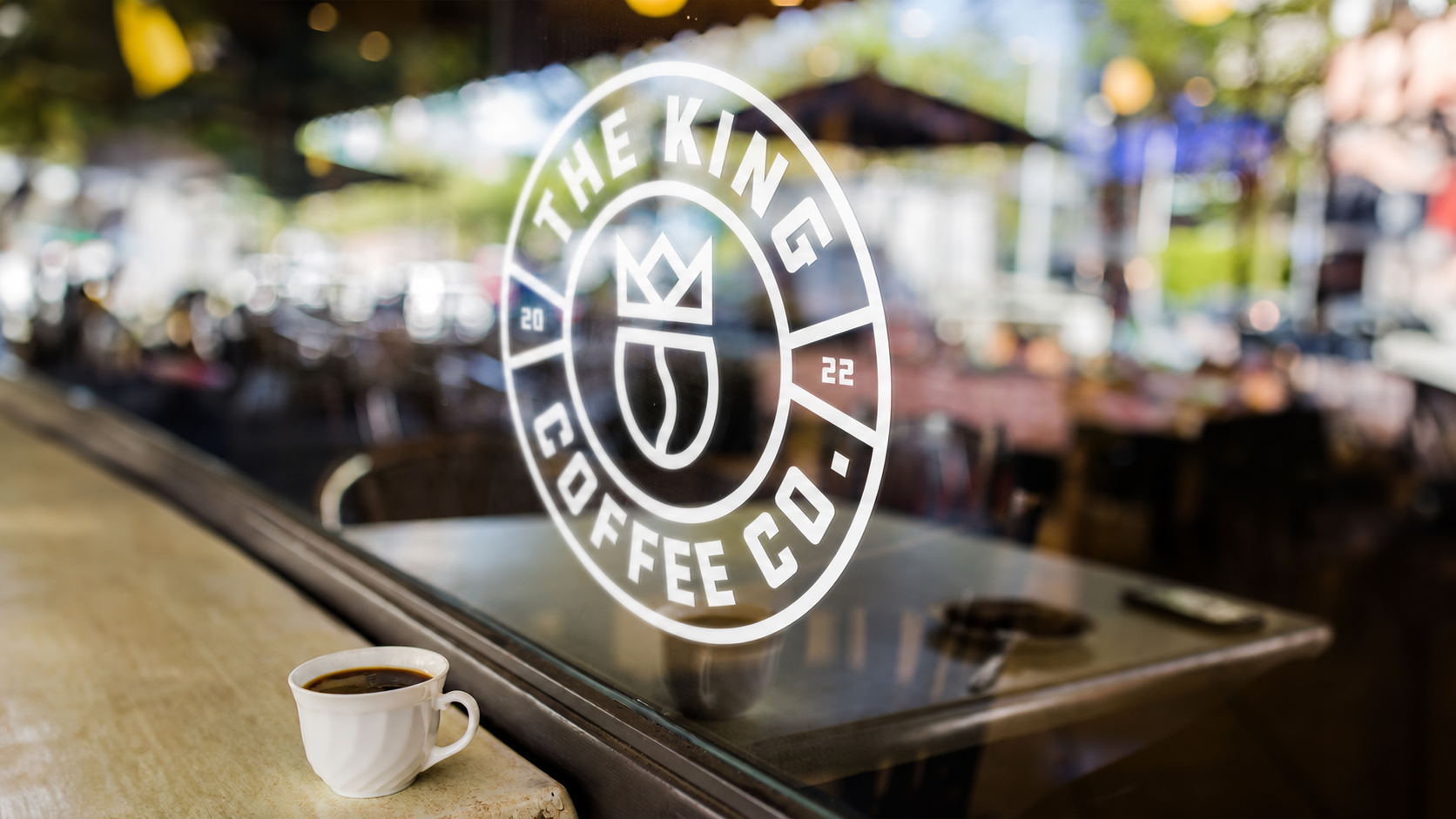 The King Coffee Co. Window decal