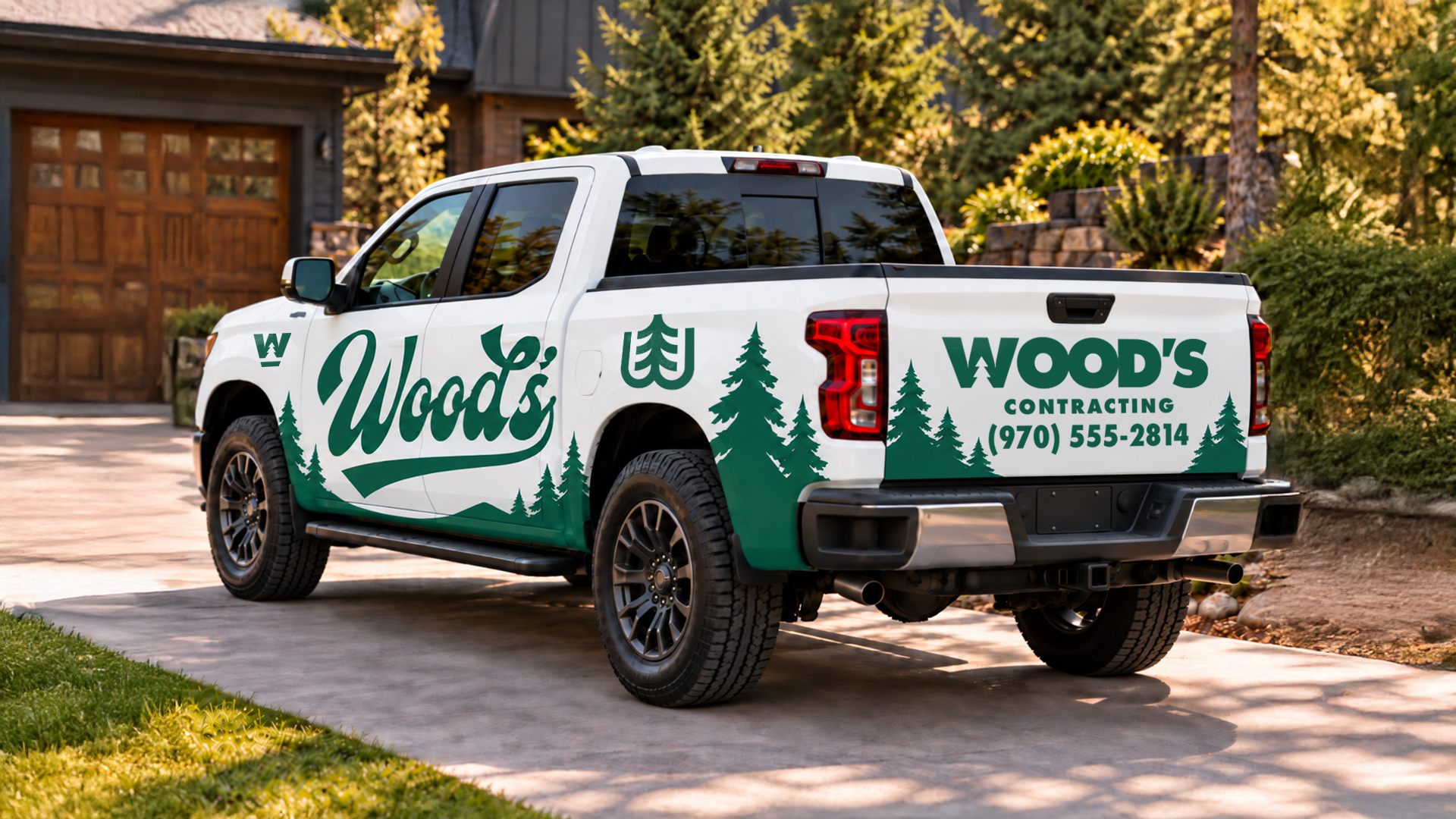 Landscaping contracting truck branding plotter