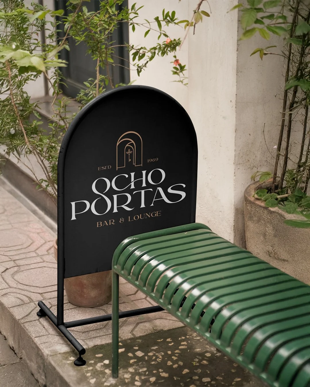 Brand identity for Ocho Portas, a luxury cocktail bar located in a beautifully restored historic building from 1870 in Puerto Rico.

#BrandIdentity #restaurantlogo #restaurantbranding #hospitalitydesign #HospitalityBranding #logodesign #logodesigner 