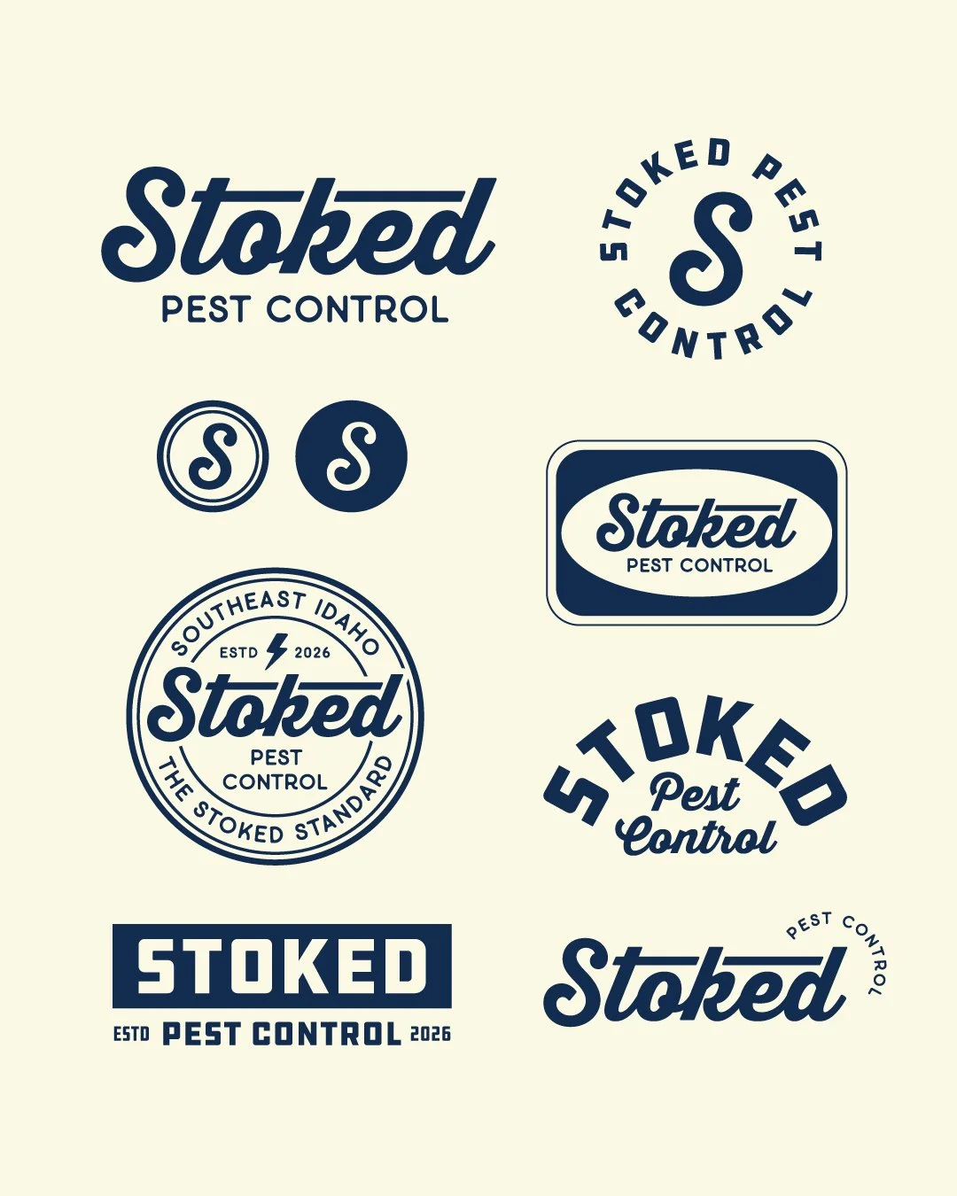 Brand identity for Stoked Pest Control, built to feel bold, approachable, and a little unexpected for the category.

A flexible visual system designed to work across trucks, uniforms, signage, and everyday brand applications.

#BrandIdentity #LogoDes