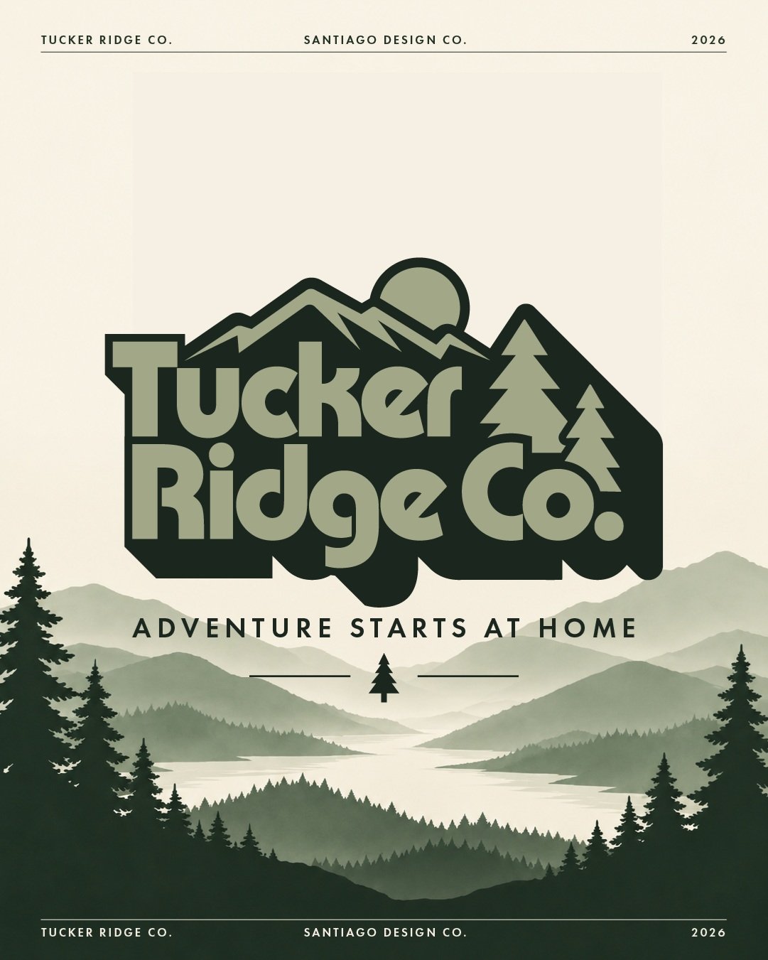 A new identity for @tuckerridge.co, a family-owned brand rooted in Vermont and inspired by the outdoors.

The goal was to create something that felt approachable and authentic, with the versatility to grow beyond its first products into a full outdoo