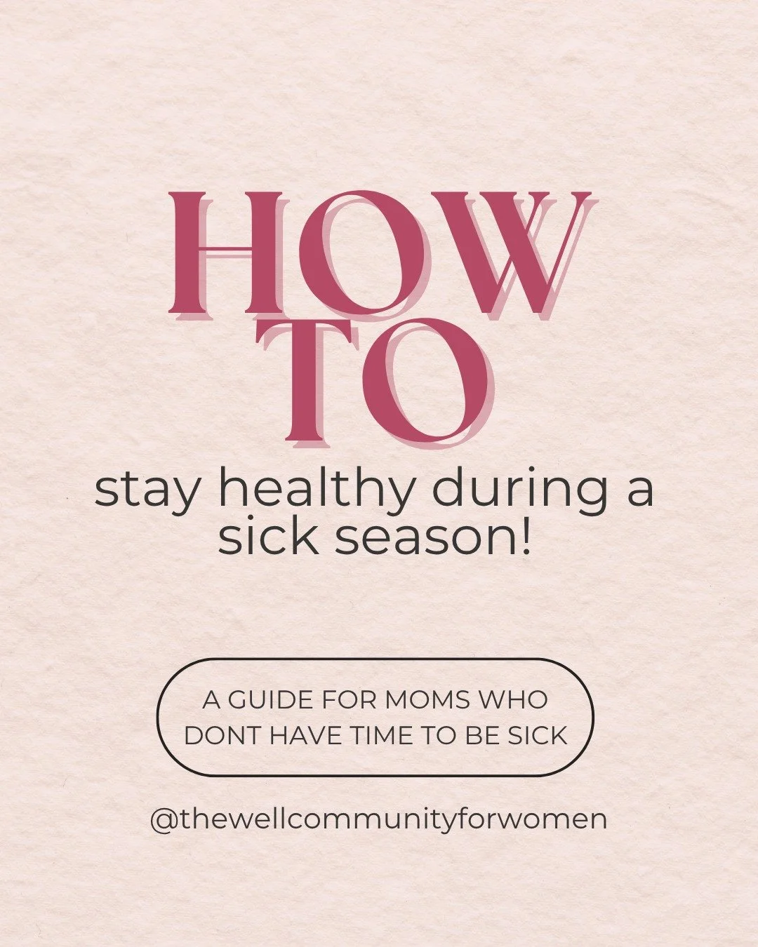 Moms don&rsquo;t get sick days- but we can build healthy habits that keep us strong. 
Here&rsquo;s your reminder to rest, hydrate, take some immunity shots, and surround yourself with a healthy community this season✨
Because at The Well, we believe w