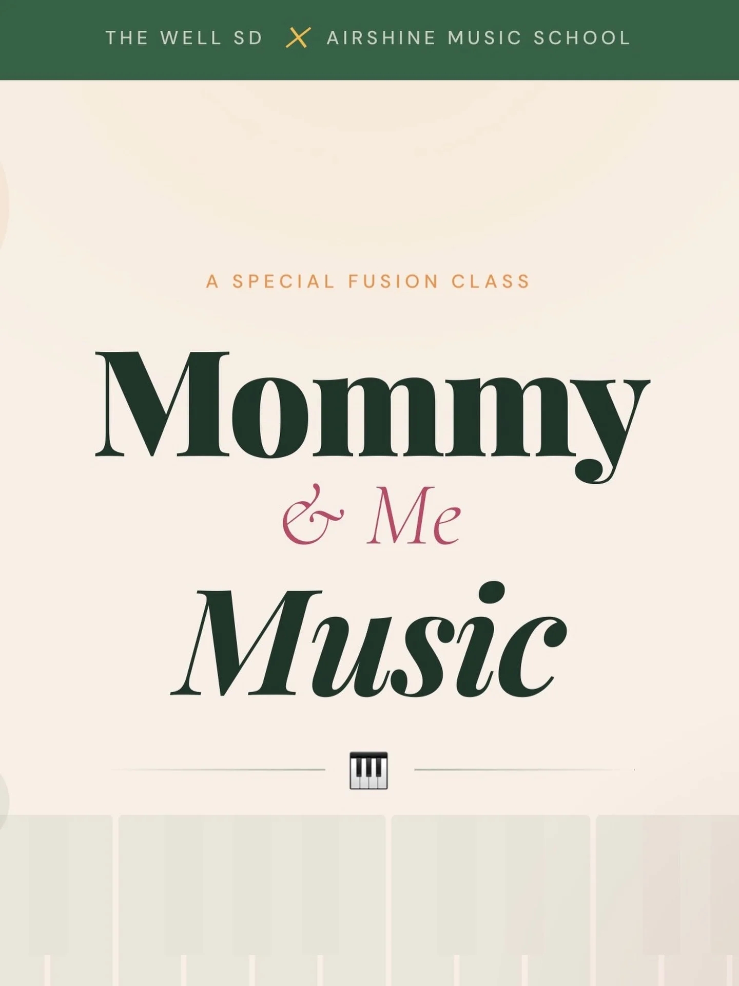 We&rsquo;ve teamed up with our friends at @airshine_music school to bring you Mommy &amp; Me Music!! 

A brand new fusion class that blends the playful singing and movement of Music for Littles with the hands-on piano exploration of Piano Playground!