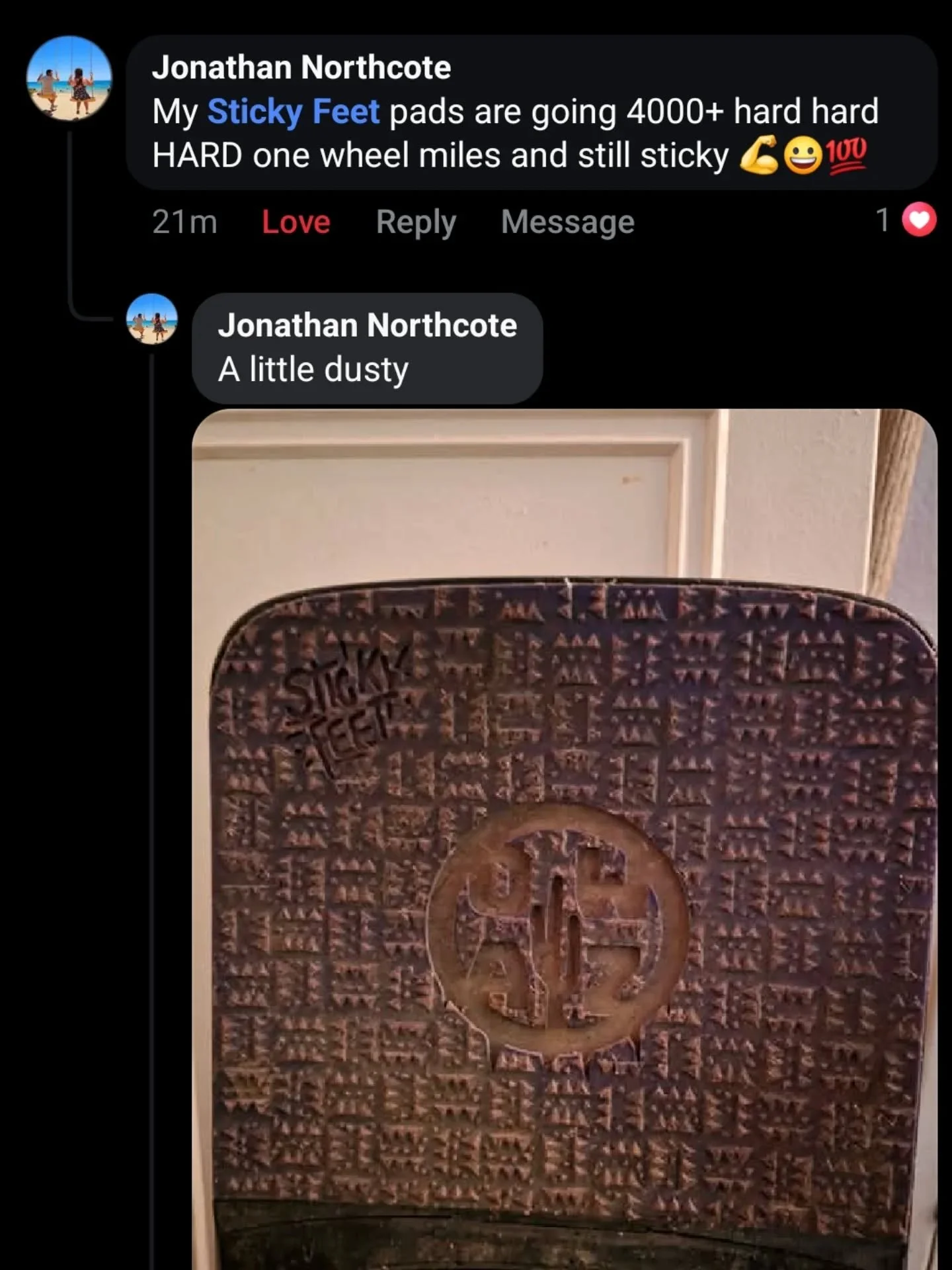 I'd like to see traditional gritty #griptape give you over 4000 miles of intense desert trail riding and still be as grippy as the day you installed it. 🏜️🤙

stickyfeet.co

#onewheel #onewheelnation #GripMatters #skaterlife