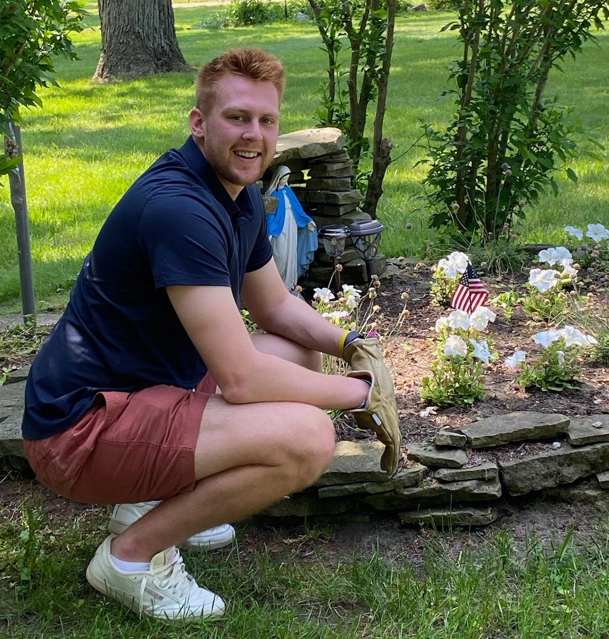 Ian giving Dad's grotto some love. Pa would be so thankful.