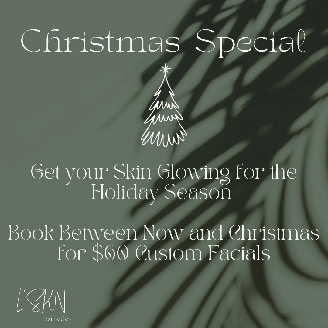The holidays are coming&hellip; is your skin ready? ✨

Treat yourself to a $60 custom facial now through Christmas and give your skin the reset it deserves.

Relax, refresh, and glow with L&rsquo;SKN Esthetics.

To Book DM or Head to www.lsknesthetic