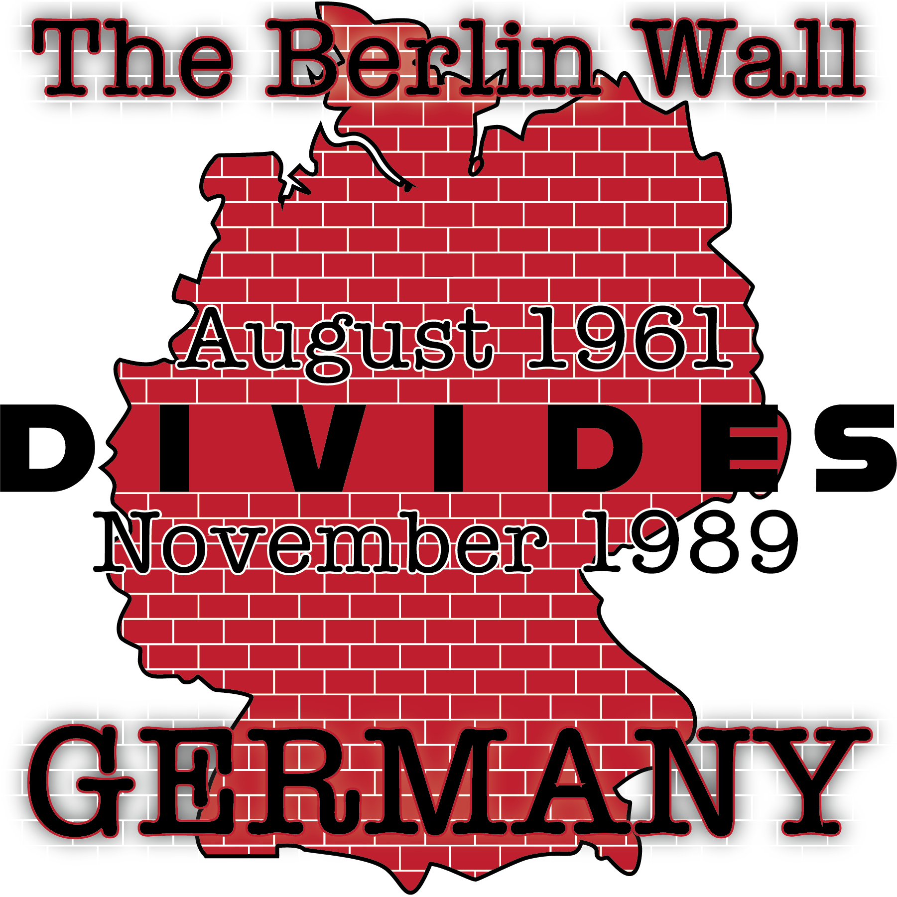 The Berlin Wall divides Germany