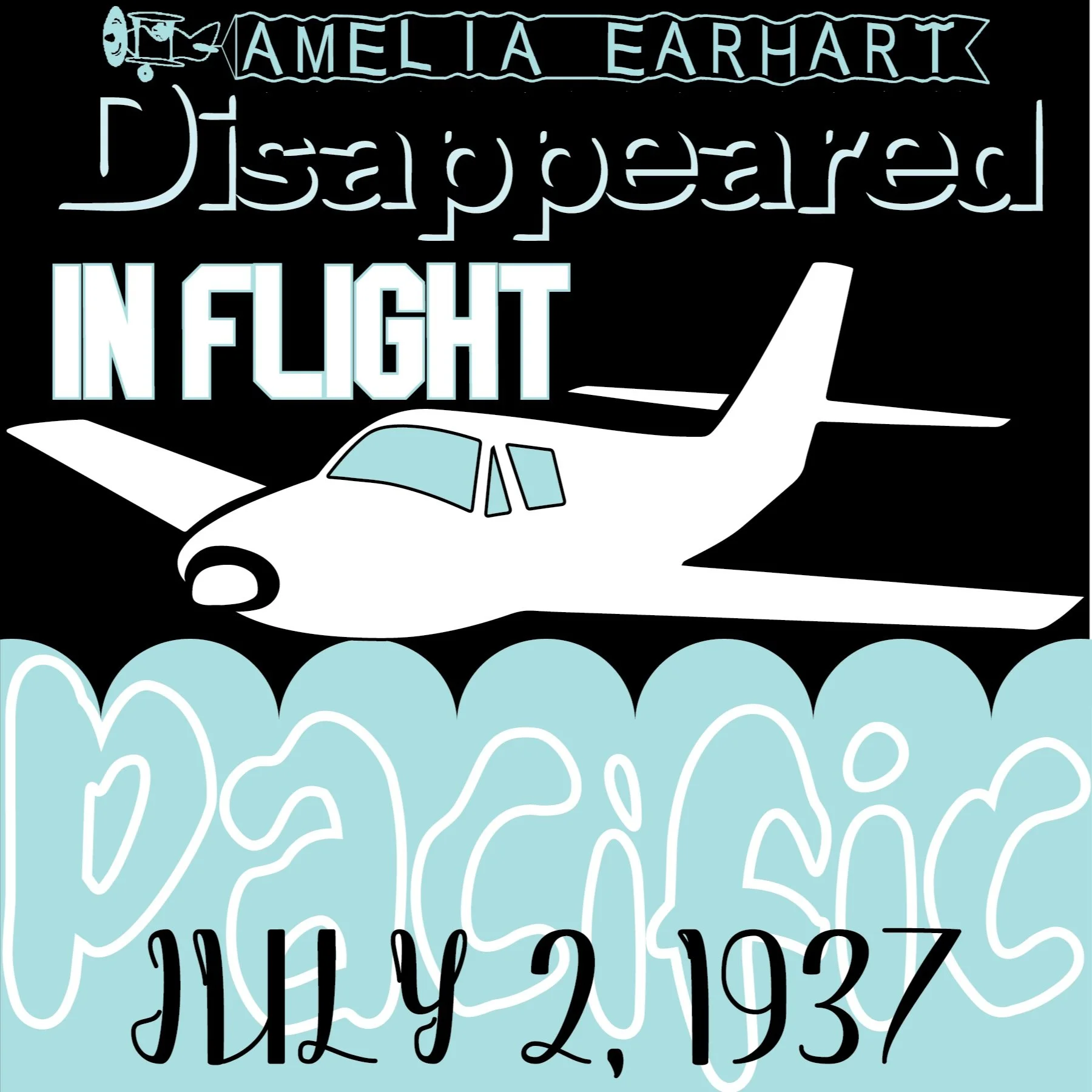 Amelia Earhart disappeared in flight over the pacific