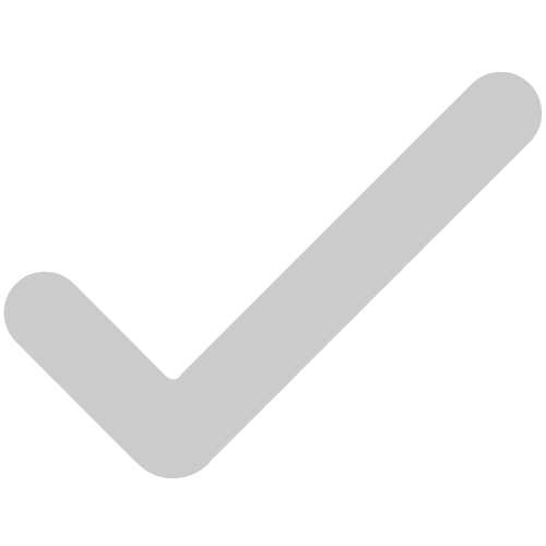 Gray checkmark symbol.