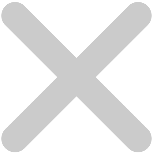 A large gray X mark on a black background.