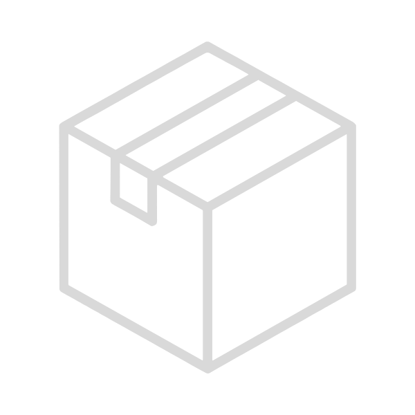Outline of a closed cardboard box with tape on top, depicted in line art style.