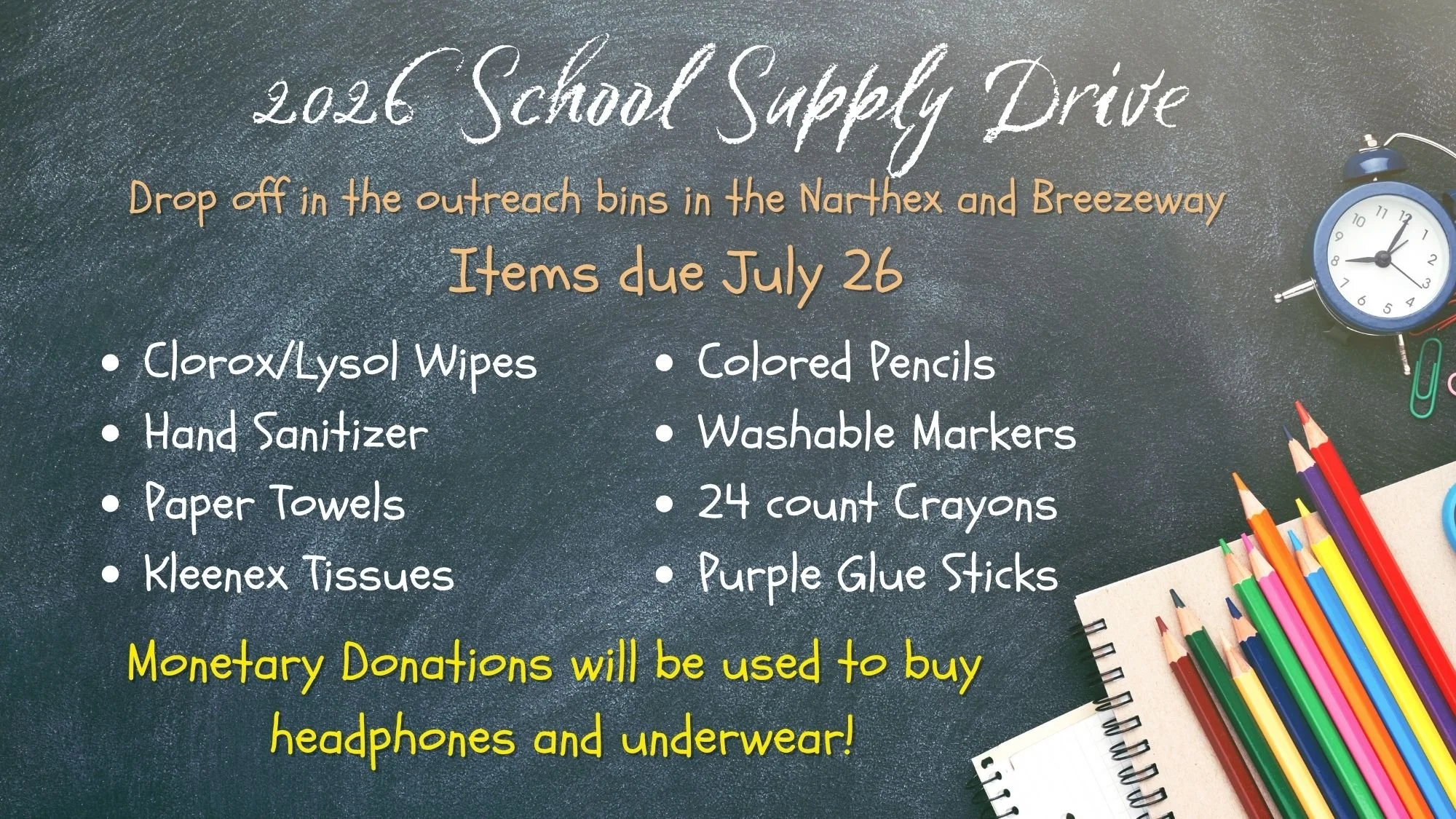 School Supply Drive 2026