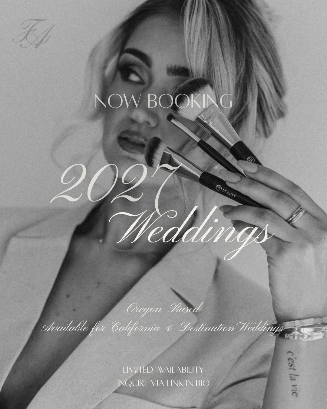 2027 wedding bookings are officially open 🤍

Over the past few months, I&rsquo;ve received so many inquiries for 2027 and have had to pause, postpone, or hold off responding until my books opened.

If you&rsquo;ve reached out before, I would love fo