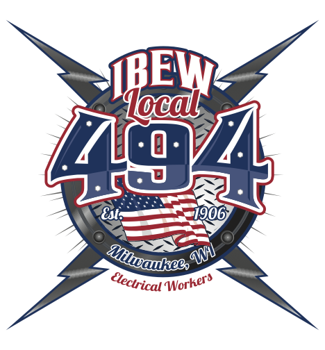 IBEW Local 494 Electrical Workers logo.