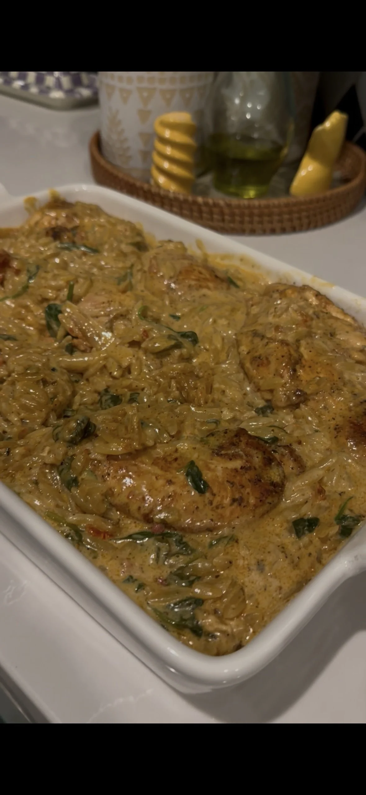 Creamy Sun Dried Tomato Chicken And Orzo