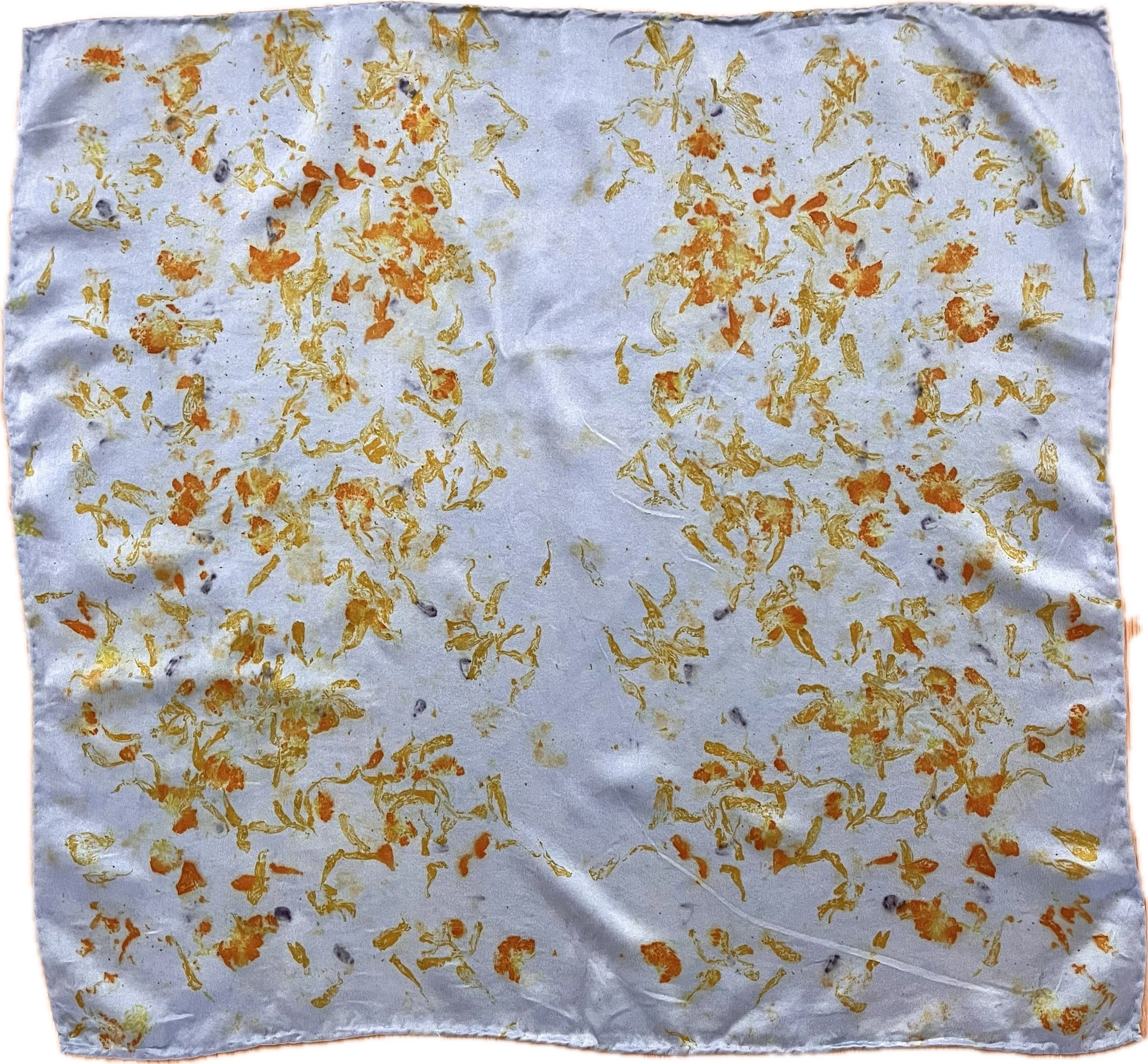 Mirror Pond - Naturally Dyed 100% Silk Scarf 24”x24”