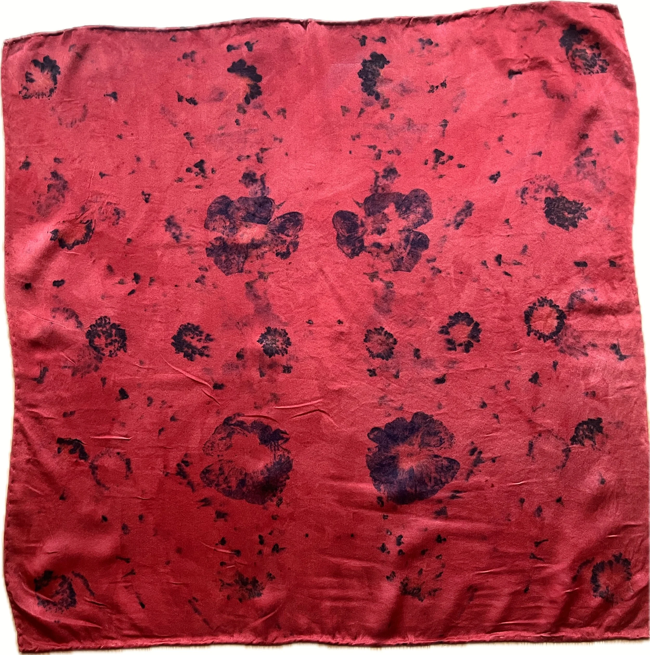 Spice of Life - Naturally Dyed 100% Silk Scarf 24” x 24”