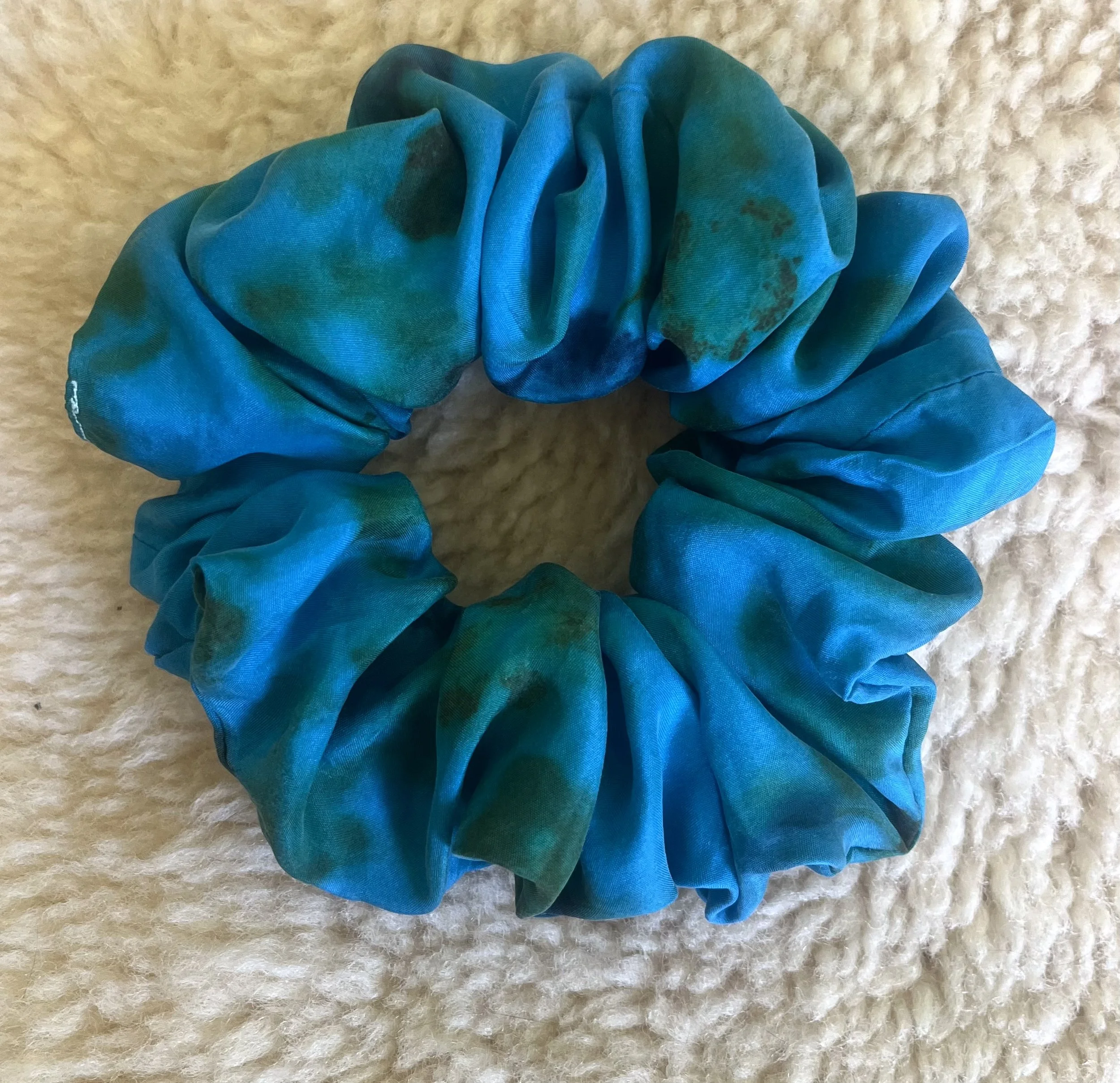 Blue is the Warmest Color Silk Scrunchie