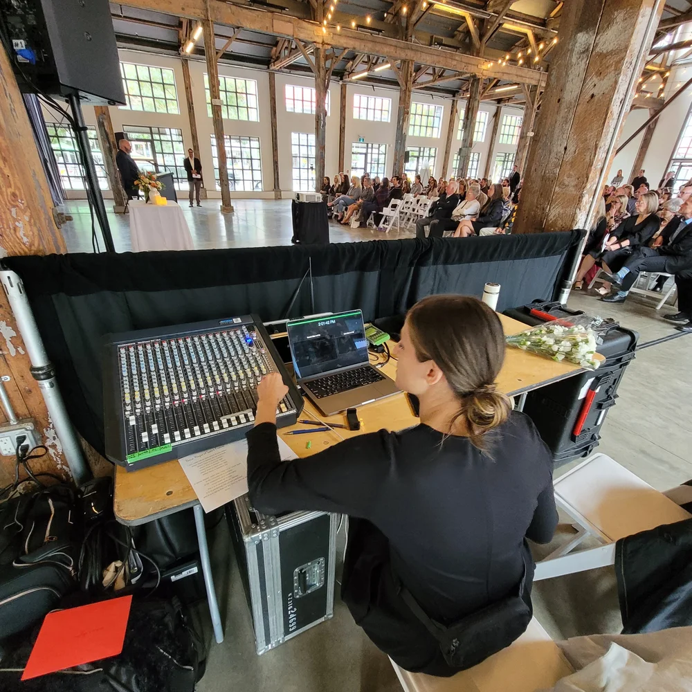 Christina Andreola on-site at a celebration of life event