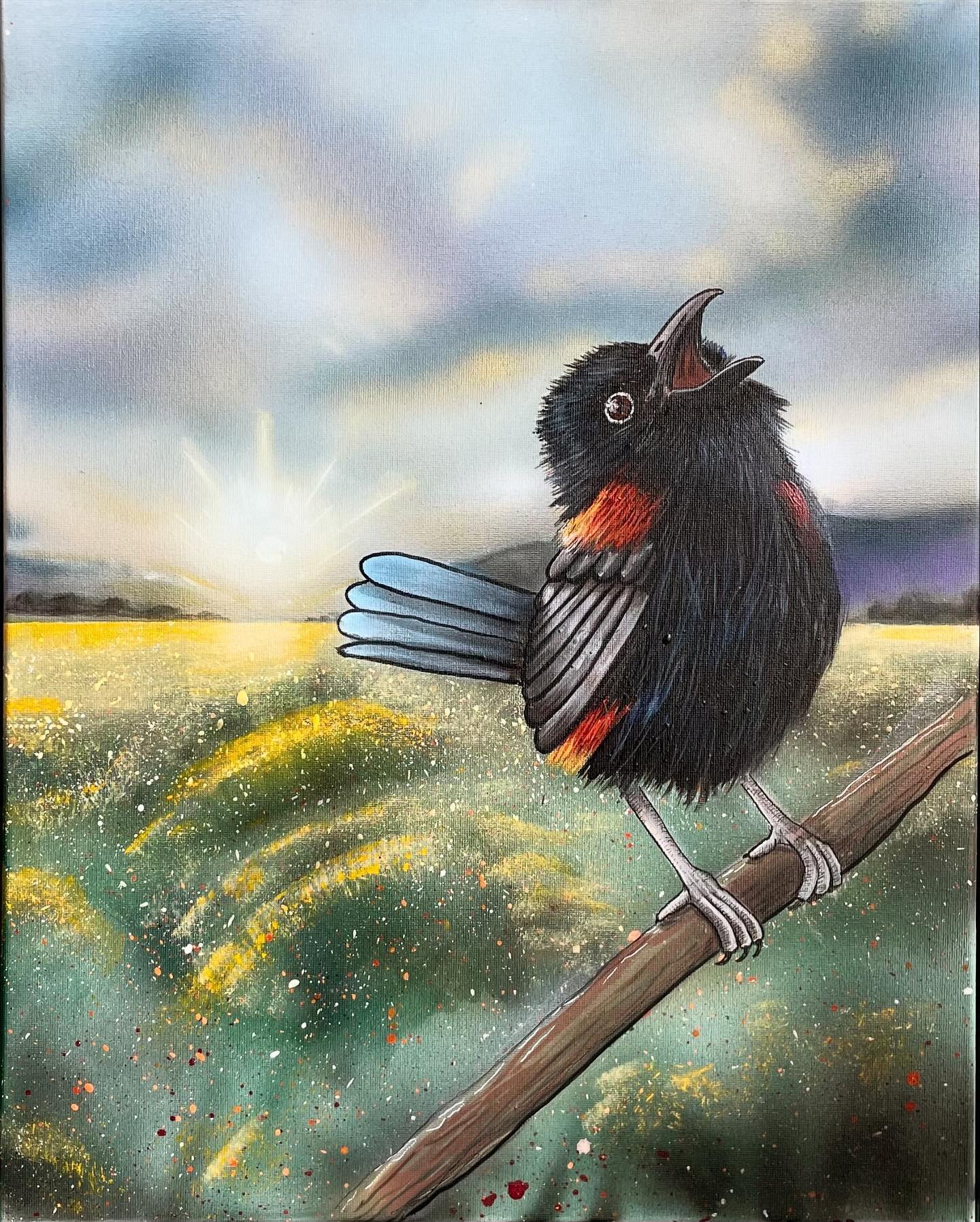 Three Amigos 

Two of Three

Inspired by spotting red-backed fairy-wrens on morning walks with @jessiedenmeadenaturopath and baby Otis.

I'm so happy these three cheeky fellas are staying together.

Acrylic on canvas

#fairywren #birdart #australiana