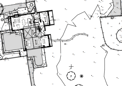 Architectural floor plan of nottinghamshire garden design by olive tree garden