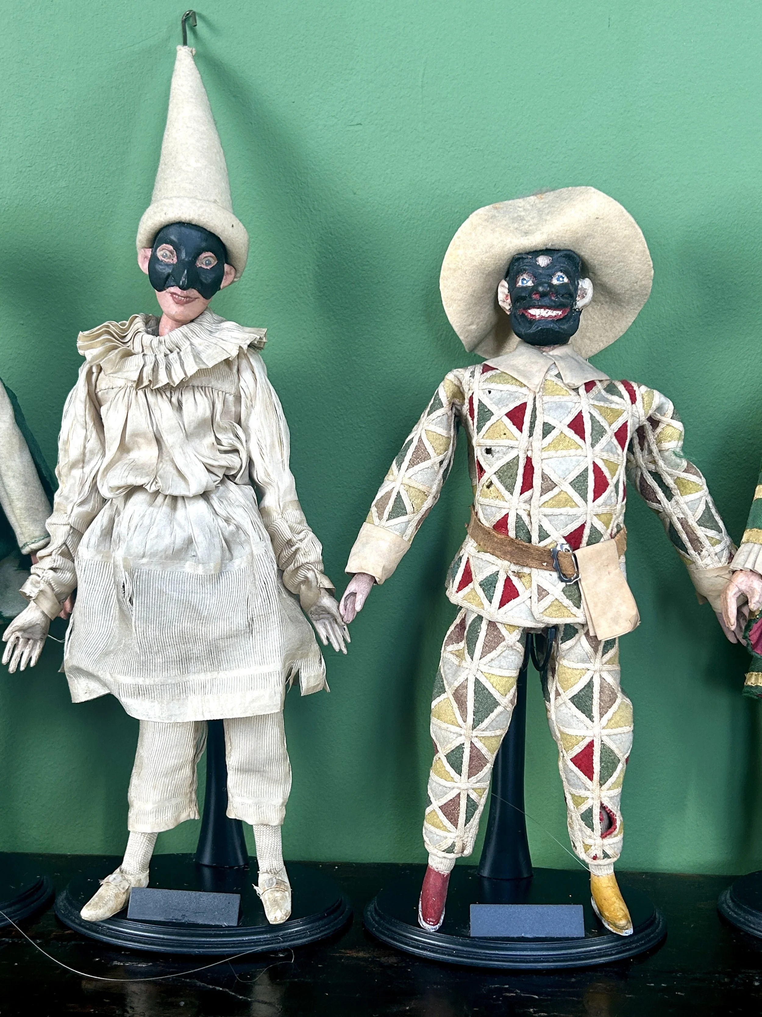 Very Rare Museum Quality Collection of 16 Venetian Marionettes from 18th Century Commedia dell’arte Theatre Venice