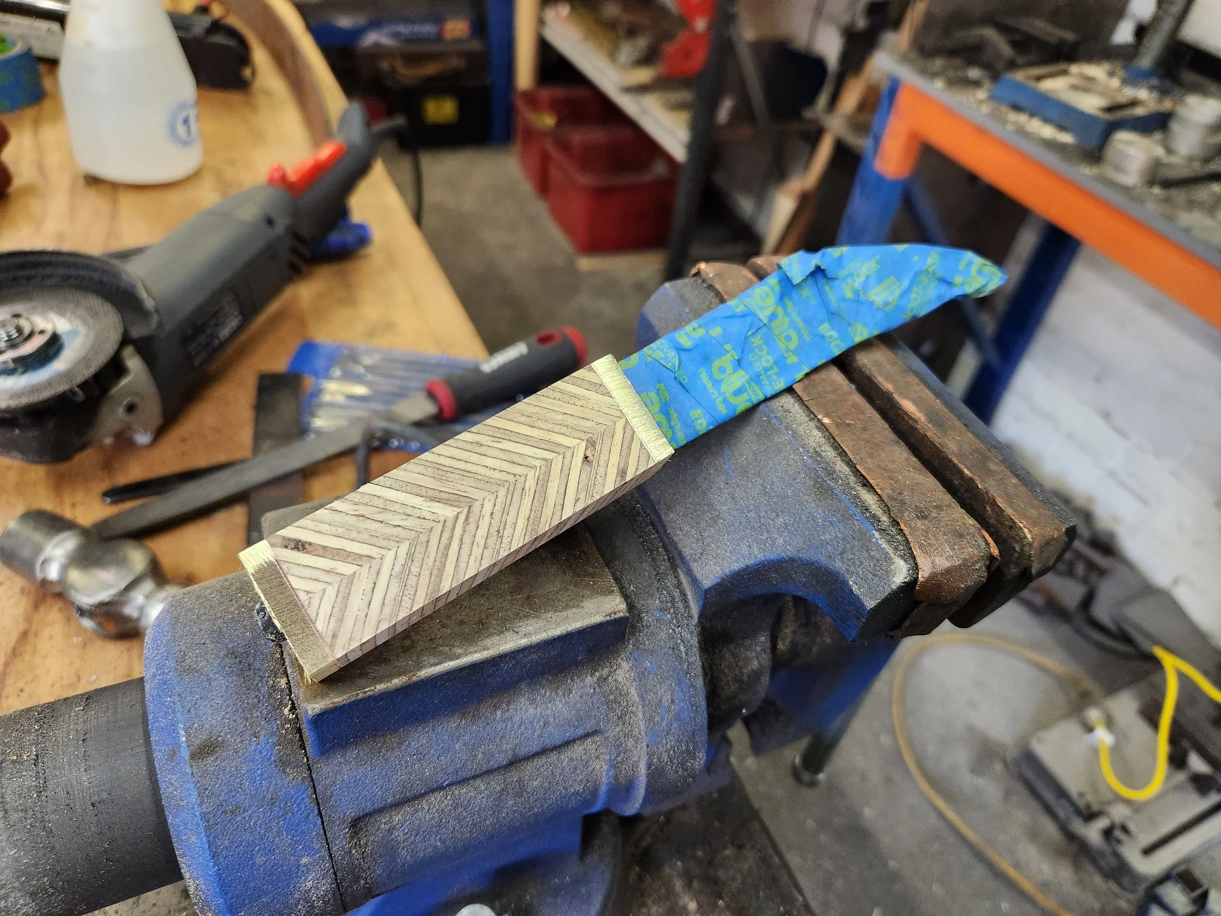 Glued and taped for protection