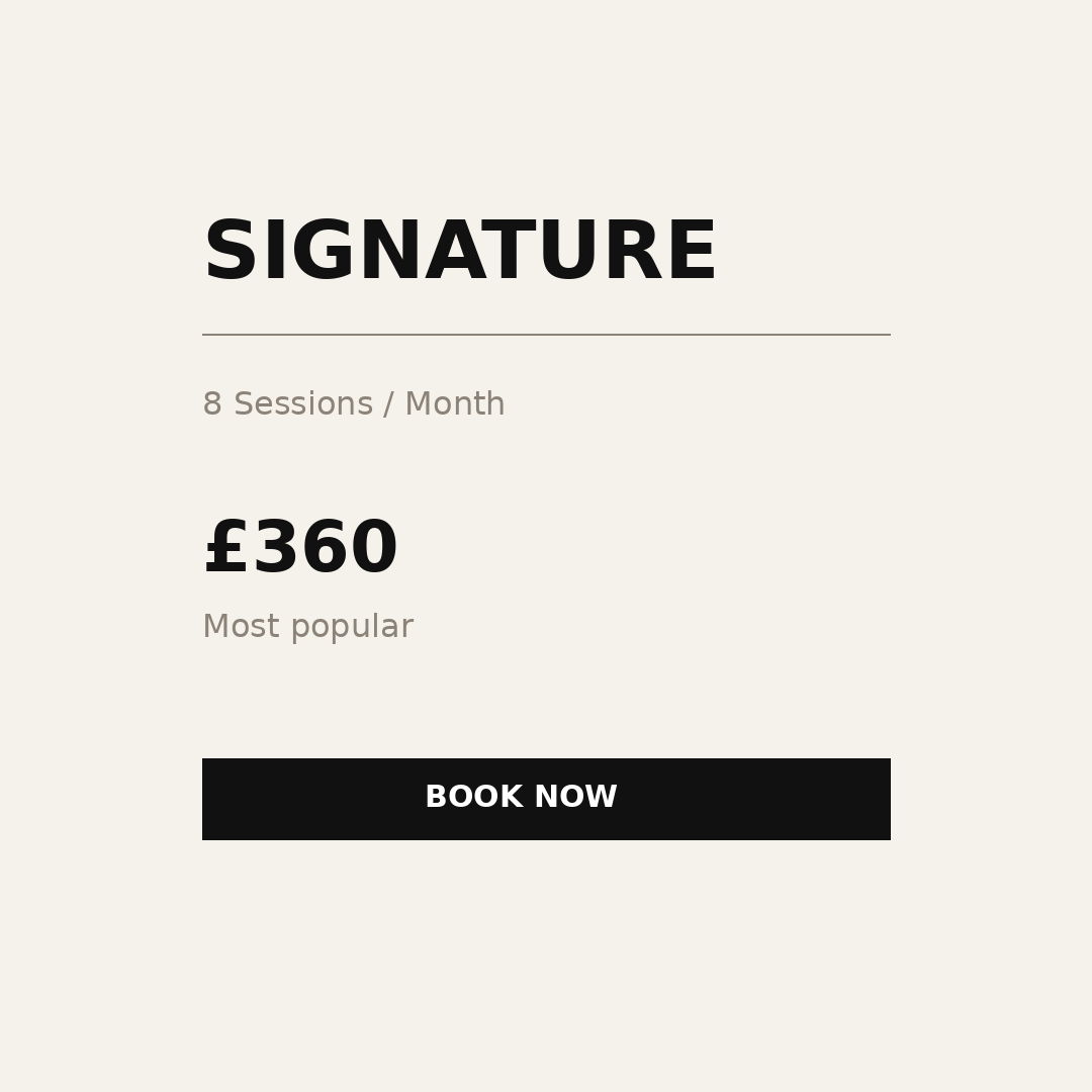 Signature Private Reformer monthly Package- 8 sessions