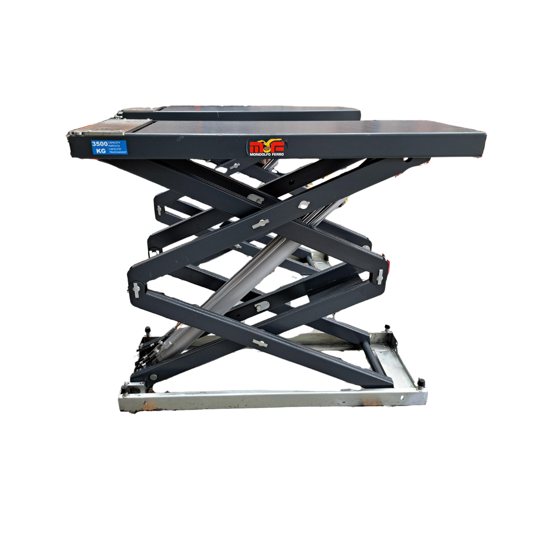Mondolfo Ferro in-ground car scissor lift for workshops