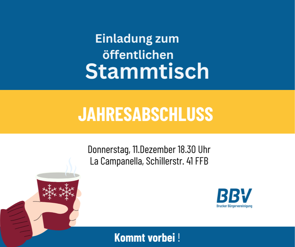 Öffentlicher Stammtisch am 11.12.2025 