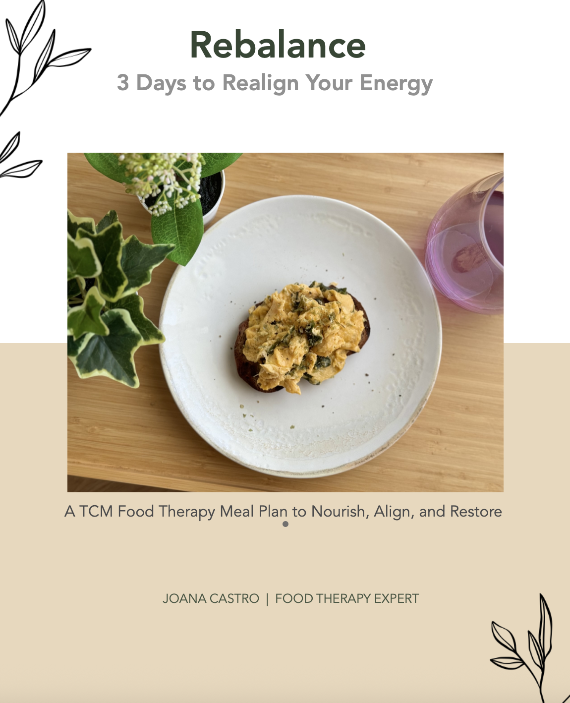 Rebalance meal plan. tcm meal plan