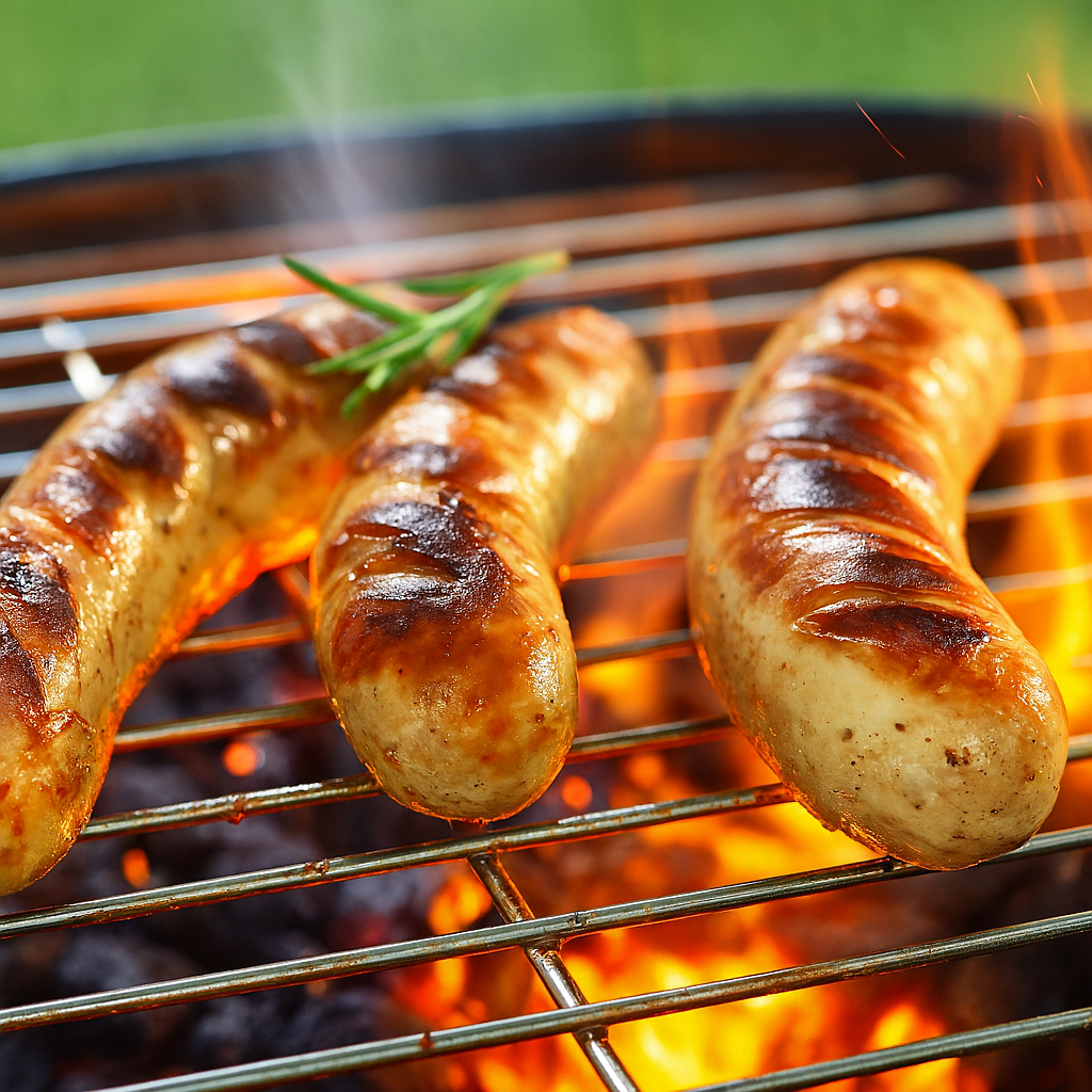 Caramelised Red Onion Venison Sausages contains Gluten (400g–500g)