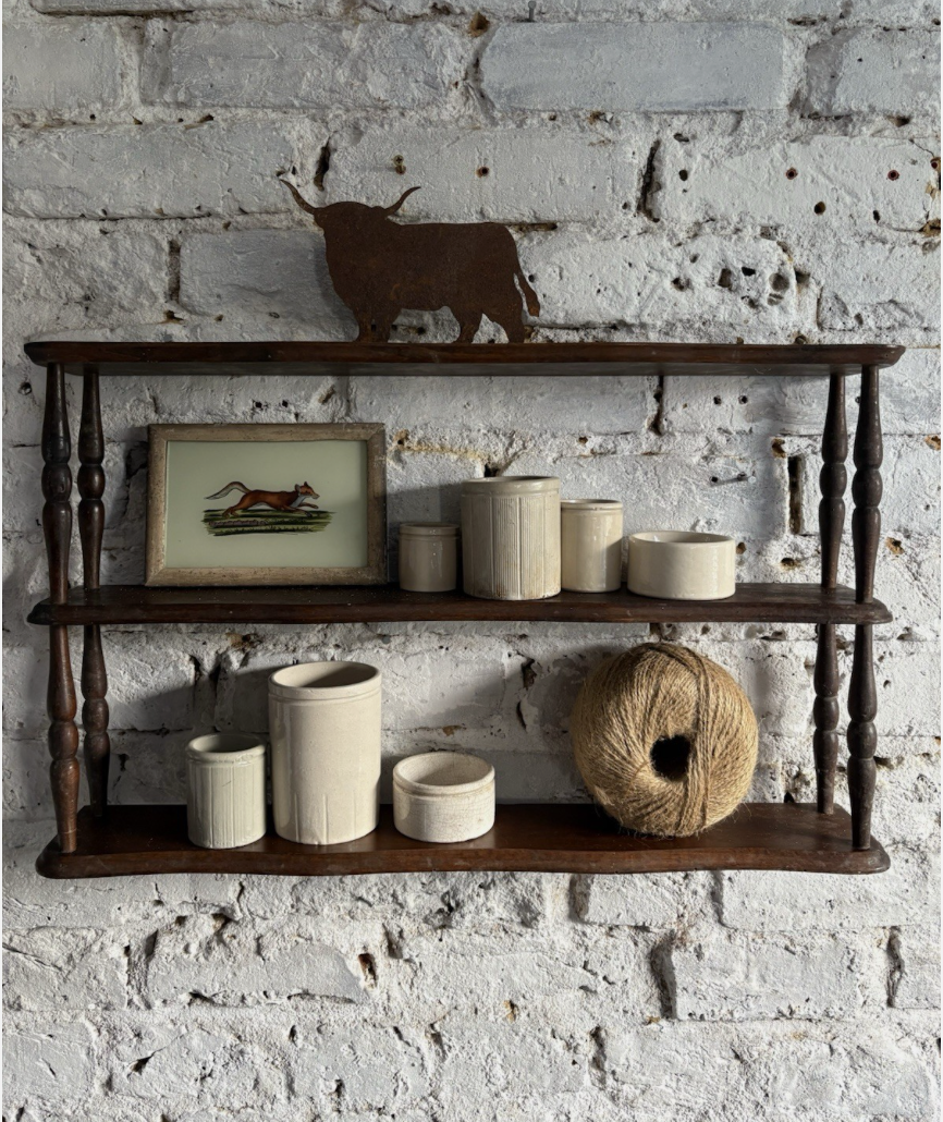 French Mid Century Vintage Wall Shelf