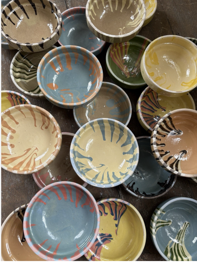 Rustic Glazed Terracotta Bowls - small 10cm