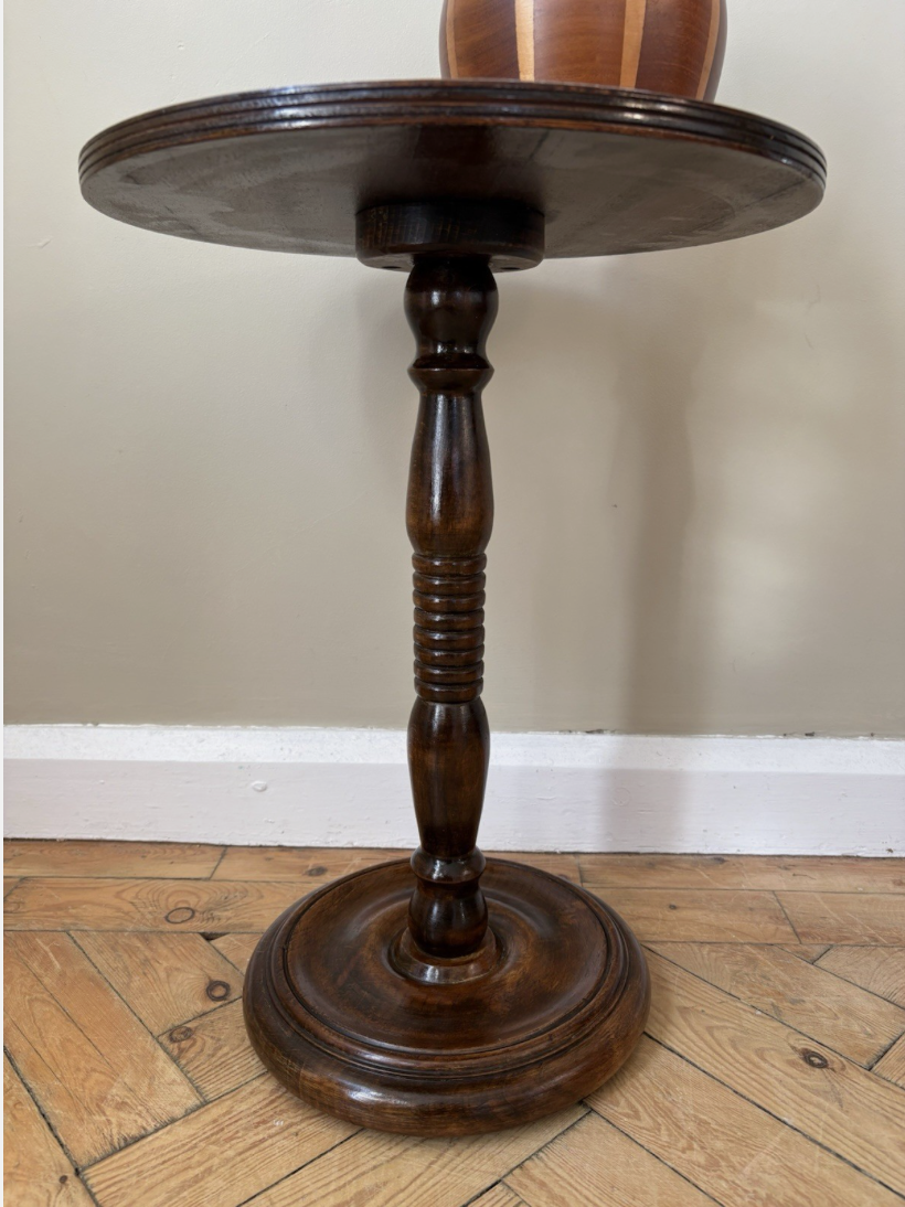 Small French Turned Pedestal Table