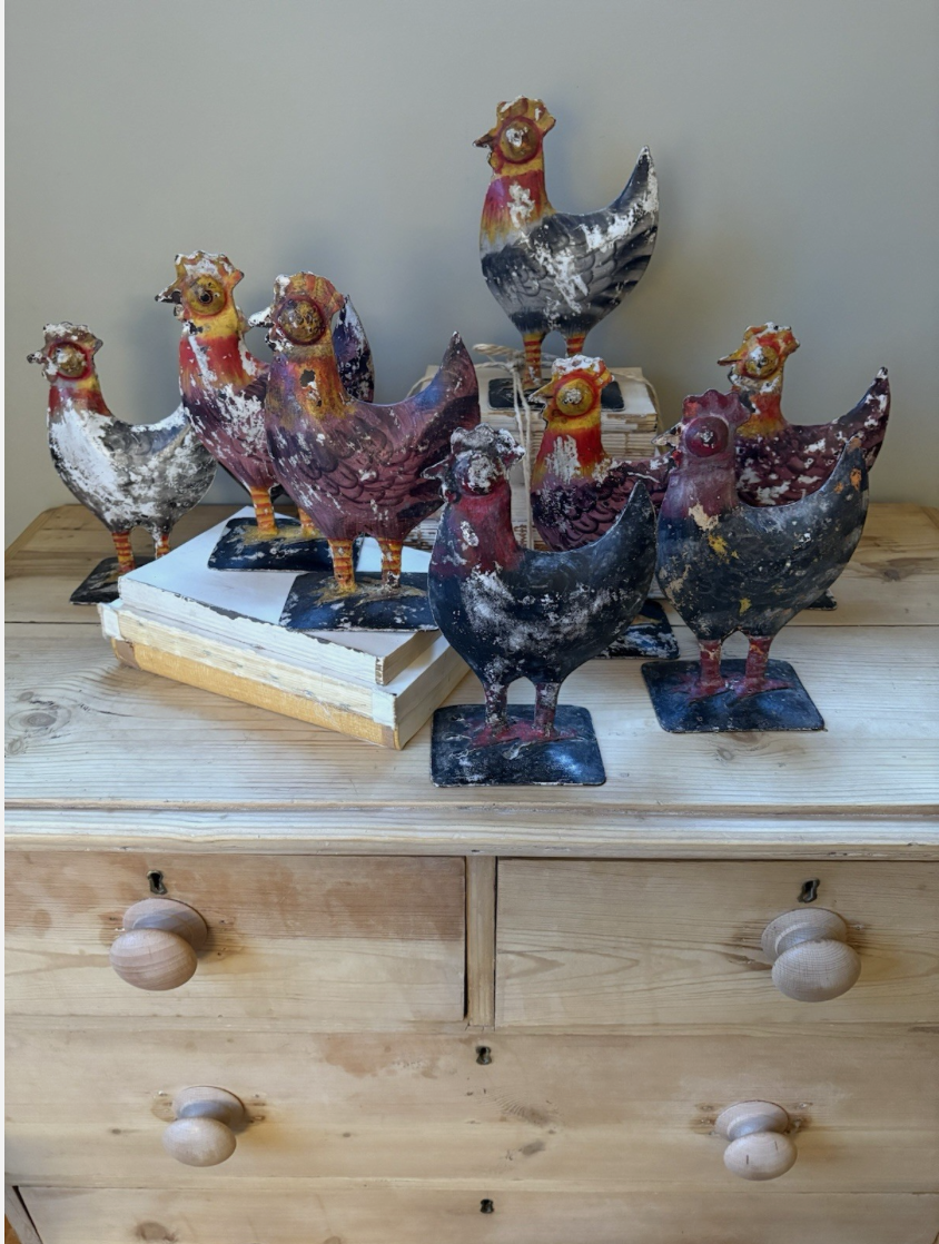 Rustic Metal Chickens