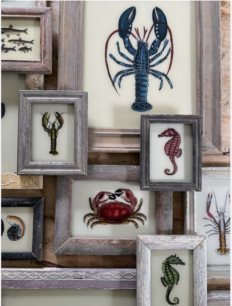 Aquatic Glass Paintings