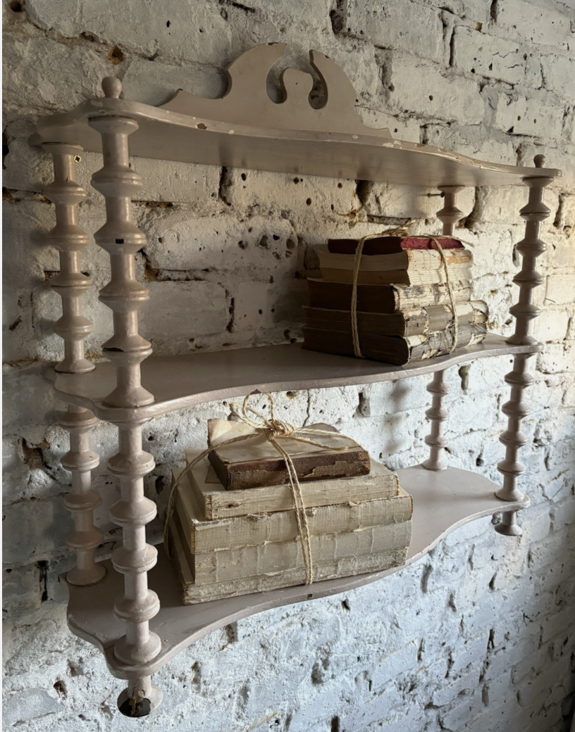 Painted Wood Cotton Reel Shelf