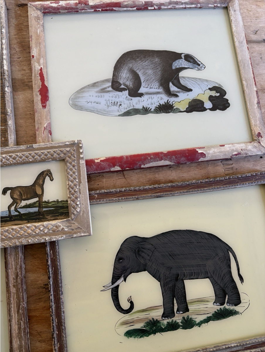 Animal Reverse Glass Paintings