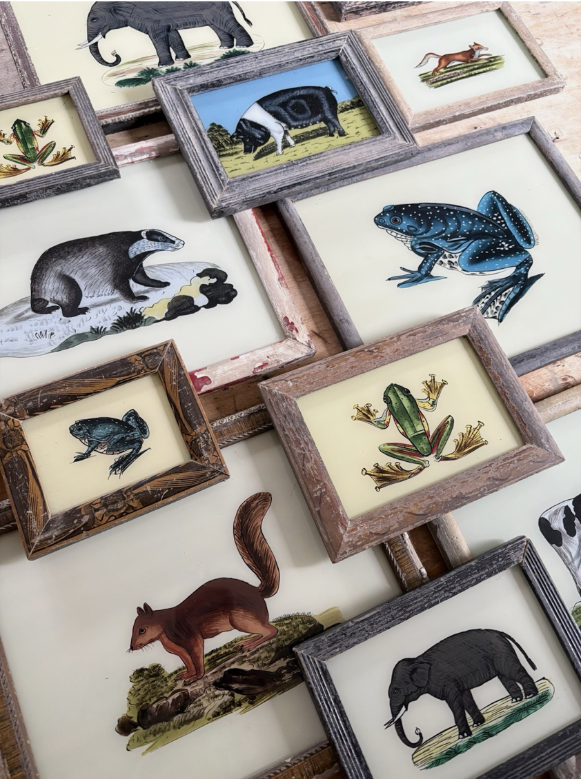 Animal Reverse Glass Paintings