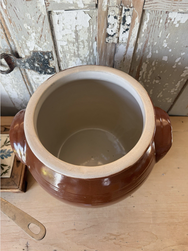 Large Antique French Confit Pot