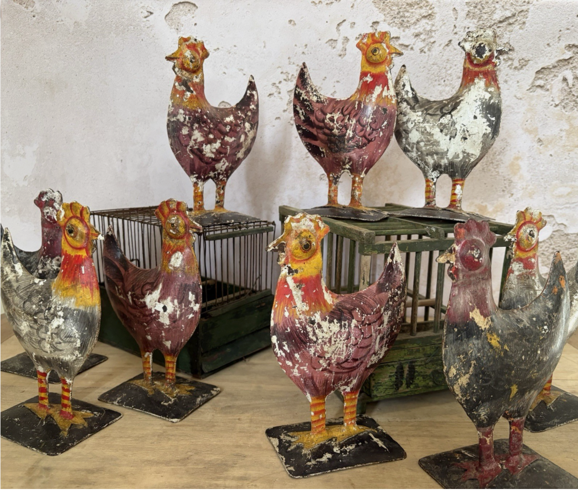 Rustic Metal Chickens